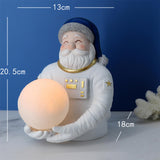 Maxbell Santa Claus LED Light Statue Table Lamp Lighting for Office Bedside Party Blue