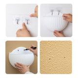 Maxbell Modern Wall Planter Self Watering Pot Plant Hanger for Floral Indoor Outdoor Black