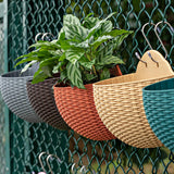 Maxbell Modern Wall Planter Self Watering Pot Plant Hanger for Floral Indoor Outdoor Black