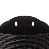 Maxbell Modern Wall Planter Self Watering Pot Plant Hanger for Floral Indoor Outdoor Black