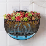 Maxbell Modern Wall Planter Self Watering Pot Plant Hanger for Floral Indoor Outdoor Black