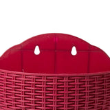 Maxbell Modern Wall Planter Self Watering Pot Plant Hanger for Floral Indoor Outdoor Wine Red