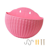 Maxbell Modern Wall Planter Self Watering Pot Plant Hanger for Floral Indoor Outdoor Pink