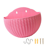 Maxbell Modern Wall Planter Self Watering Pot Plant Hanger for Floral Indoor Outdoor Pink