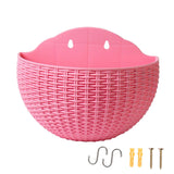Maxbell Modern Wall Planter Self Watering Pot Plant Hanger for Floral Indoor Outdoor Pink