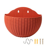 Maxbell Modern Wall Planter Self Watering Pot Plant Hanger for Floral Indoor Outdoor Brick Red