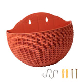 Maxbell Modern Wall Planter Self Watering Pot Plant Hanger for Floral Indoor Outdoor Brick Red