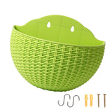 Maxbell Modern Wall Planter Self Watering Pot Plant Hanger for Floral Indoor Outdoor Light Green