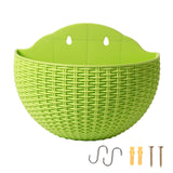 Maxbell Modern Wall Planter Self Watering Pot Plant Hanger for Floral Indoor Outdoor Light Green