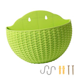 Maxbell Modern Wall Planter Self Watering Pot Plant Hanger for Floral Indoor Outdoor Light Green