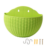 Maxbell Modern Wall Planter Self Watering Pot Plant Hanger for Floral Indoor Outdoor Light Green