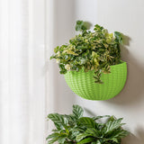 Maxbell Modern Wall Planter Self Watering Pot Plant Hanger for Floral Indoor Outdoor Light Green