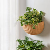 Maxbell Modern Wall Planter Self Watering Pot Plant Hanger for Floral Indoor Outdoor Khaki