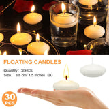 Maxbell 30Pcs Unscented Floating Candles Tealight Candles for Weddings Christmas
