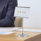 Maxbell Business Card Holder for Desk Card Name Stand Display for Exhibition Silver
