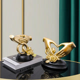 Maxbell Hand Resin Statues Sculptures Hand Gesture Figurines Tabletop Decors Wedding Hold Hand