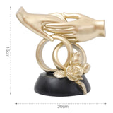 Maxbell Hand Resin Statues Sculptures Hand Gesture Figurines Tabletop Decors Wedding Hold Hand