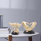 Maxbell Hand Resin Statues Sculptures Hand Gesture Figurines Tabletop Decors Wedding Hold Hand