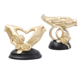Maxbell Hand Resin Statues Sculptures Hand Gesture Figurines Tabletop Decors Wedding Hold Hand