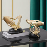 Maxbell Hand Resin Statues Sculptures Hand Gesture Figurines Tabletop Decors Wedding Hold Hand