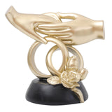 Maxbell Hand Resin Statues Sculptures Hand Gesture Figurines Tabletop Decors Wedding Hold Hand