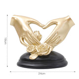 Maxbell Hand Resin Statues Sculptures Hand Gesture Figurines Tabletop Decors Wedding Heart