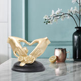 Maxbell Hand Resin Statues Sculptures Hand Gesture Figurines Tabletop Decors Wedding Heart