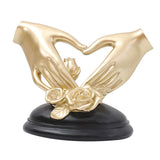 Maxbell Hand Resin Statues Sculptures Hand Gesture Figurines Tabletop Decors Wedding Heart