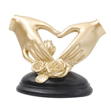 Maxbell Hand Resin Statues Sculptures Hand Gesture Figurines Tabletop Decors Wedding Heart