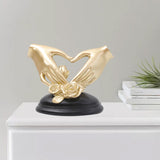 Maxbell Hand Resin Statues Sculptures Hand Gesture Figurines Tabletop Decors Wedding Heart