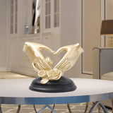 Maxbell Hand Resin Statues Sculptures Hand Gesture Figurines Tabletop Decors Wedding Heart
