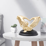 Maxbell Hand Resin Statues Sculptures Hand Gesture Figurines Tabletop Decors Wedding Heart