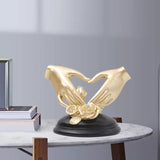 Maxbell Hand Resin Statues Sculptures Hand Gesture Figurines Tabletop Decors Wedding Heart