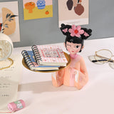 Maxbell Creative Girl Figurine Jewelry Trinket Storage Home Table Decor Cookie