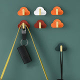 Maxbell 4Pcs Storage Hooks Flexible Self Adhesive for Clothes Keys Bags Orange
