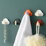 Maxbell 4Pcs Storage Hooks Flexible Self Adhesive for Clothes Keys Bags Orange