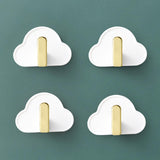 Maxbell 4Pcs Storage Hooks Flexible Self Adhesive for Clothes Keys Bags White
