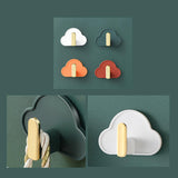Maxbell 4Pcs Storage Hooks Flexible Self Adhesive for Clothes Keys Bags Multicolor