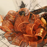 Maxbell 18inch Halloween Wreath Hanging Maple Leaves Wall Party Photo Props Decor