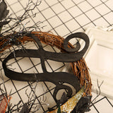 Maxbell 18inch Halloween Wreath Hanging Maple Leaves Wall Party Photo Props Decor