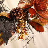 Maxbell 18inch Halloween Wreath Hanging Maple Leaves Wall Party Photo Props Decor