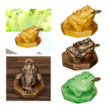 Maxbell Wealth Frog Statue Fortune Ancient Resin for Desktop Living Room Decoration gold