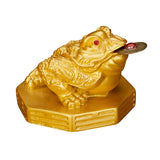 Maxbell Wealth Frog Statue Fortune Ancient Resin for Desktop Living Room Decoration gold