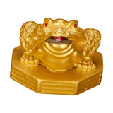 Maxbell Wealth Frog Statue Fortune Ancient Resin for Desktop Living Room Decoration gold