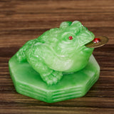 Maxbell Wealth Frog Statue Fortune Ancient Resin for Desktop Living Room Decoration green