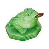 Maxbell Wealth Frog Statue Fortune Ancient Resin for Desktop Living Room Decoration green
