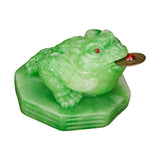 Maxbell Wealth Frog Statue Fortune Ancient Resin for Desktop Living Room Decoration green