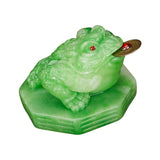 Maxbell Wealth Frog Statue Fortune Ancient Resin for Desktop Living Room Decoration green