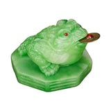 Maxbell Wealth Frog Statue Fortune Ancient Resin for Desktop Living Room Decoration green