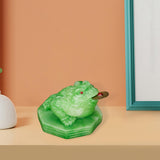 Maxbell Wealth Frog Statue Fortune Ancient Resin for Desktop Living Room Decoration green